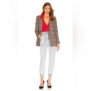 Veronica Beard Bolton Elastic Hem High Rise Blue Jeans Size 29